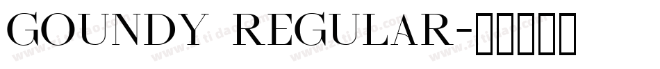 Goundy Regular字体转换